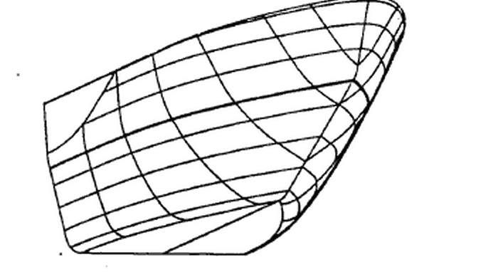 Typical Wedge shaped bow
