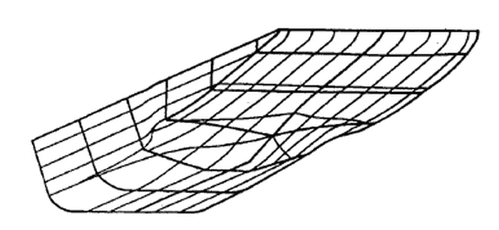 Typical square-shaped bow