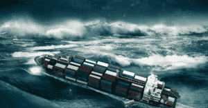 Raw Video: Container Ship in Storm, Bridge is a Mess
