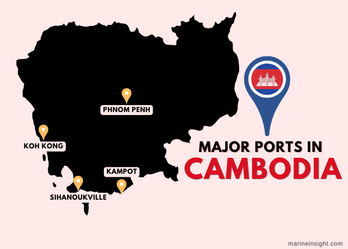 Cambodia Ports Map