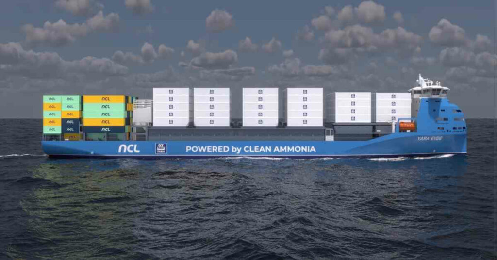 World's First Clean Ammonia-Powered Container Ship Paves The Way For Maritime Trade
